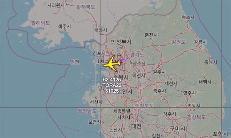 Dữ liệu của Aircraft Spots, trang chuyên theo dõi máy bay trên thế giới, cho thấy các trinh sát cơ RC-135 của Mỹ nhiều lần bay gần Triều Tiên, trong đó có vùng trời phía Nam khu phi quân sự (DMZ) liên Triều.