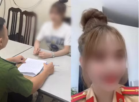 Ha Noi: Xu ly “hot girl” mac trang phuc CSGT dang len TikTok