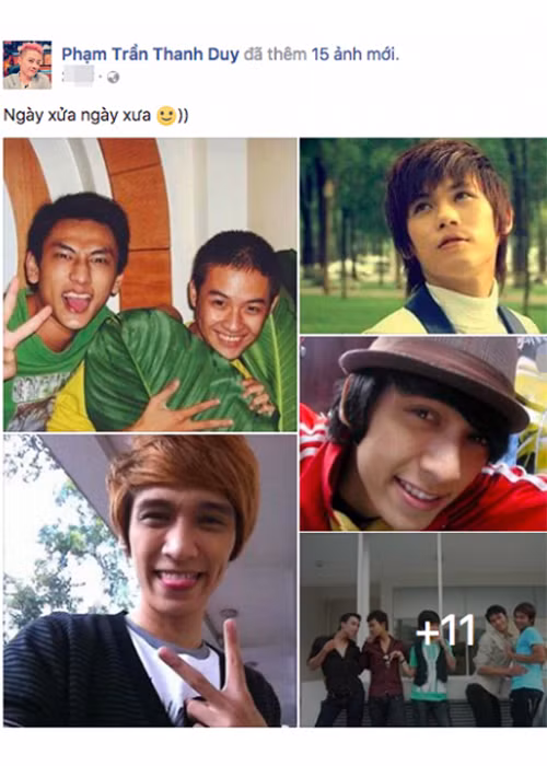 Thanh Duy từng nổi hứng đăng tải một loạt ảnh trong quá khứ của nhóm bạn thân showbiz Việt gồm: Isaac, Khởi My, Kelvin Khánh, Đại Nhân.