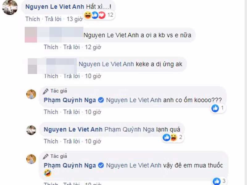 Hình ảnh của Quỳnh Nga cũng thu hút sự chú ý của Việt Anh.