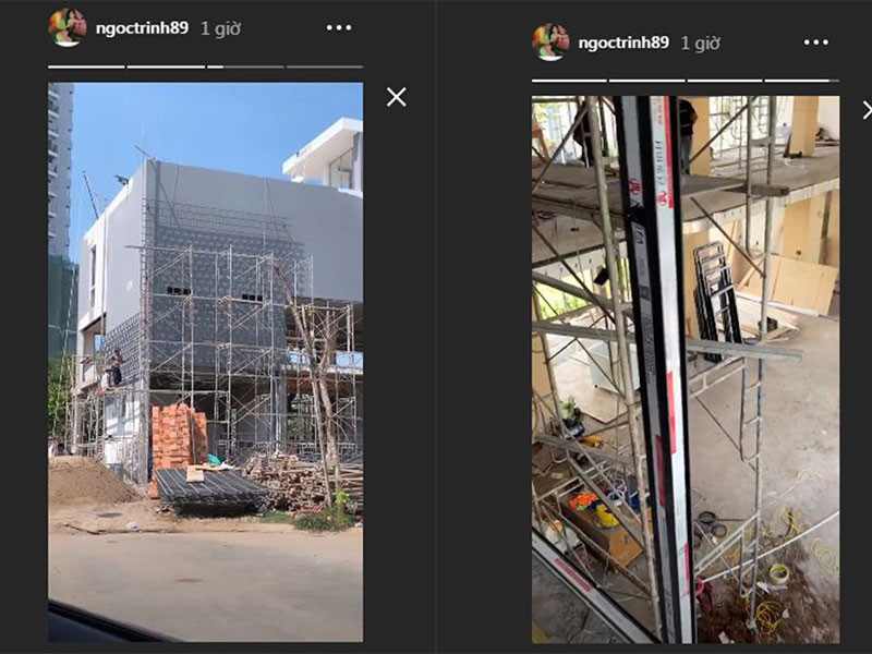 Sáng sớm ngày đầu năm, Ngọc Trinh đến theo dõi tiến độ thi công biệt thự 50 tỷ được bạn trai cũ tặng.