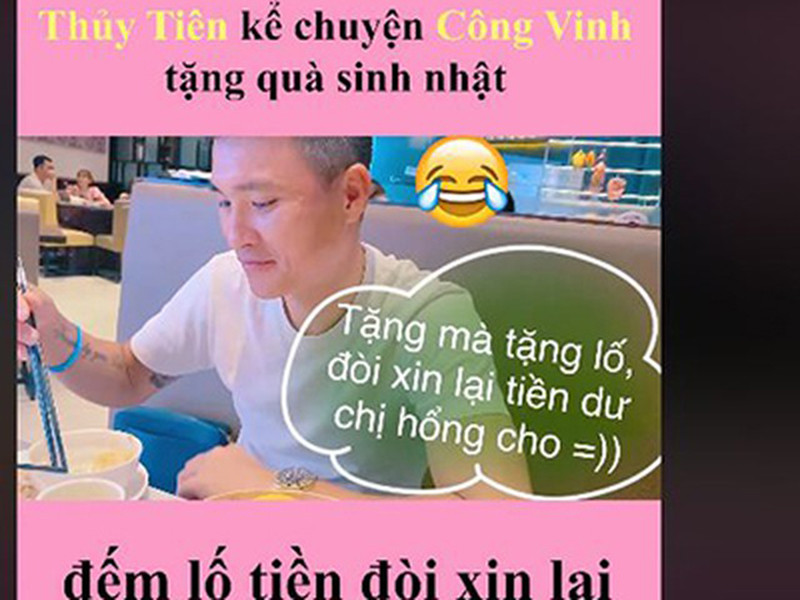 Sau clip quà sinh nhật, Thủy Tiên tung video "tố" Công Vinh không biết đếm tiền, tặng vợ xong đòi lại tiền thừa nhưng Thủy Tiên không đồng ý.