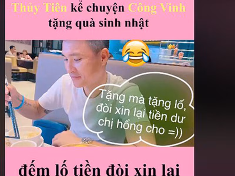 Sau clip quà sinh nhật, Thủy Tiên tung video "tố" Công Vinh không biết đếm tiền, tặng vợ xong đòi lại tiền thừa nhưng Thủy Tiên không đồng ý.