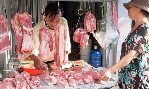 Gia thit lon tang nhe trong nhung ngay can Tet