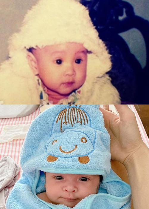 Khi con trai được nhận xét giống bố y như đúc, Phương Mai tung ảnh hồi nhỏ của mình để chứng minh không "đẻ thuê".