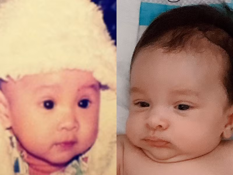 Nhóc tỳ lai Tây nhà MC Phương Mai trông khá bụ bẫm.