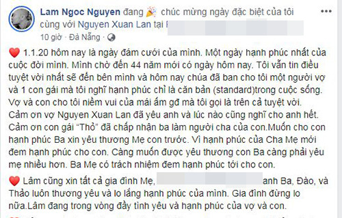 Xuan Lan va chong viet loi ngon tinh danh cho nhau sau dam cuoi-Hinh-3