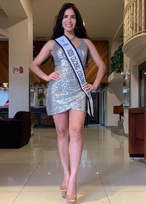 Đại diện Colombia khoe bức ảnh chân dài, eo thon khi tham gia cuộc thi Miss Global 2020.