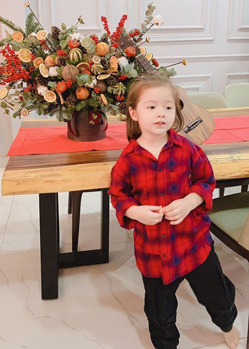 Con trai của Elly Trần có điểm mạnh là học mọi lúc mọi nơi, trí nhớ siêu nét nhưng tính xấu là nóng tính.