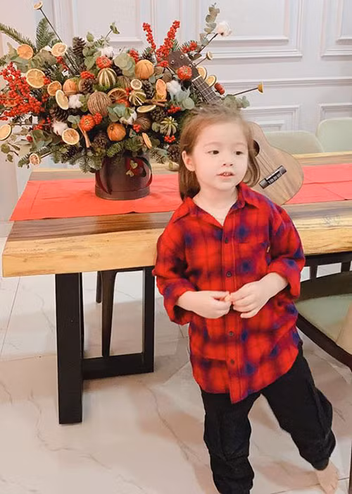 Con trai của Elly Trần có điểm mạnh là học mọi lúc mọi nơi, trí nhớ siêu nét nhưng tính xấu là nóng tính.