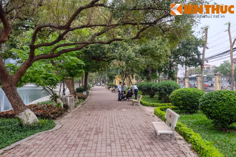 Khung cảnh yên bình quanh hồ Thành Công.