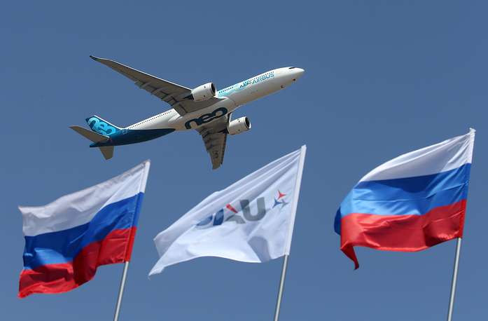 Thậm chí triển lãm còn có sự góp mặt của máy bay dân dụng Airbus A-330 Neo. Nguồn ảnh: TASS.