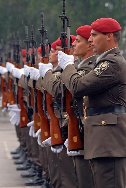 Kiểu dáng cổ điển và thiết kế có phần khá "nghiêm túc" của khẩu súng trường tự động CKC có lẽ là một trong lý do khiến nó được chọn lựa trong các đội danh dự. Nguồn ảnh: Survivor.
