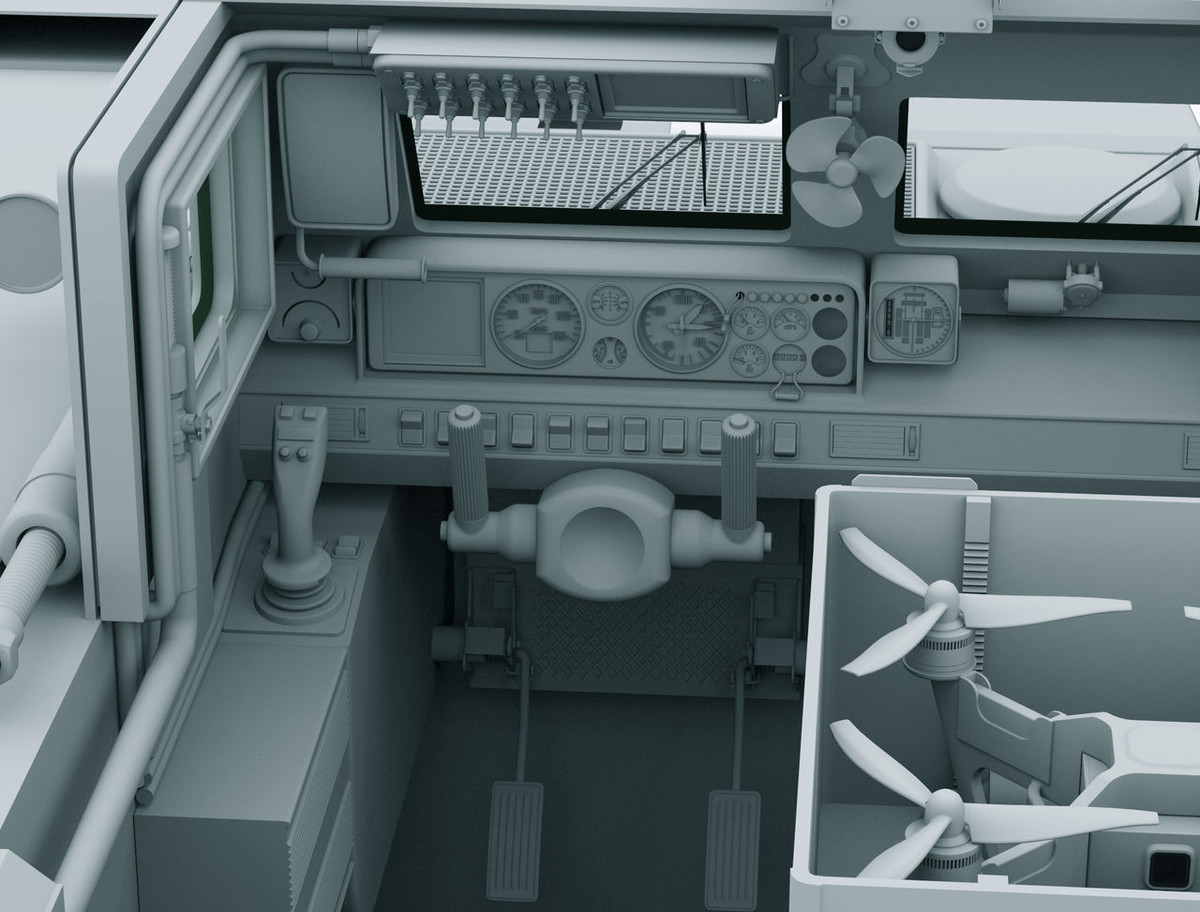 Hình ảnh mô phỏng khoang lái của xe tăng Đề án 299 sau thiết kế. Nguồn ảnh: Russianarmor.