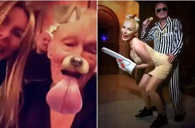 Vây xung quanh là những cô gái trẻ đẹp chỉ đáng tuổi cháu mình nên ông chủ Playboy tuy đã 91 tuổi nhưng phong cách sống rất nhí nhảnh, trẻ trung. Ông biết rõ xu hướng giới trẻ hiện tại là gì, không ngại khi xuất hiện trên video Snapchat với vợ trẻ Crystal hay hóa trang giống Robin Thicke nhảy múa cùng với vợ trong vai Miley Cyrus dịp Halloween.