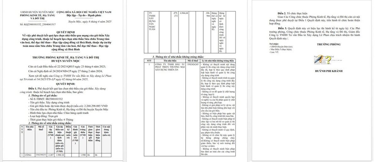 Biet gi ve Tan Ngoc Tuan – nha thau thuong xuyen trung thau tai Xuyen Moc?