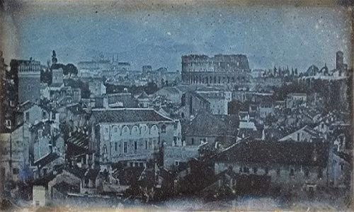 Quang cảnh thủ đô Rome (Italy) với Đấu trường La Mã được ghi lại năm 1842. Ảnh: VT.