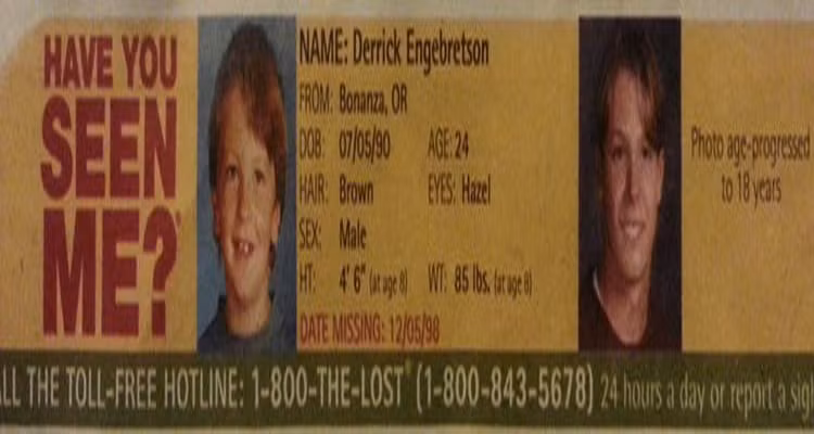 Hồi tháng 12/1998, Derrick Engebretson (khi đó 8 tuổi) đã bị lạc khi đi cùng cha và ông nội trong rừng quốc gia Winema, bang Oregon (Mỹ). Bão tuyết khiến cha của Derrick không thể tìm được con trai. Đội tìm kiếm sau đó phát hiện một số vết máu và cuốn sách nhưng không phải của Derrick. Cho đến nay, không ai biết chính xác điều gì đã xảy đến với Derrick. Ảnh: The Richest.