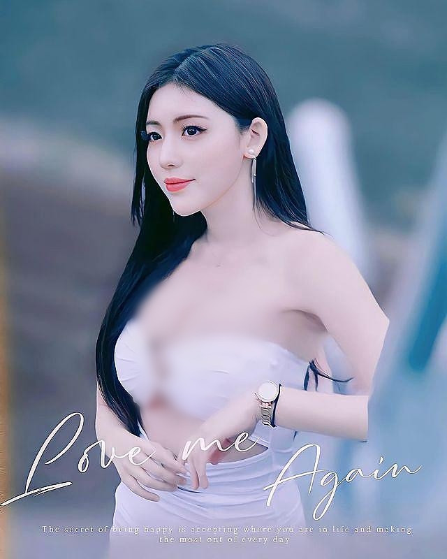  Hot girl Kiki, người Đài Loan, nổi tiếng với khuôn mặt xinh đẹp thanh tú, mái tóc dài mượt mà óng ả, đôi mắt long lanh quyến rũ như có điện và nụ cười ngọt ngào làm mê đắm lòng người.