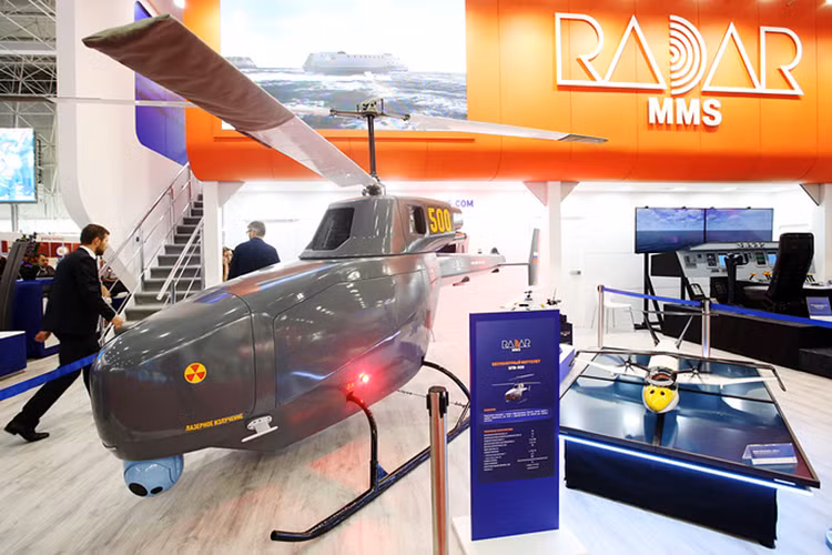 Trực thăng trinh sát không người lái BPV-500 do Nga phát triển được giới thiệu tại Army-2017. Nguồn ảnh: TASS.