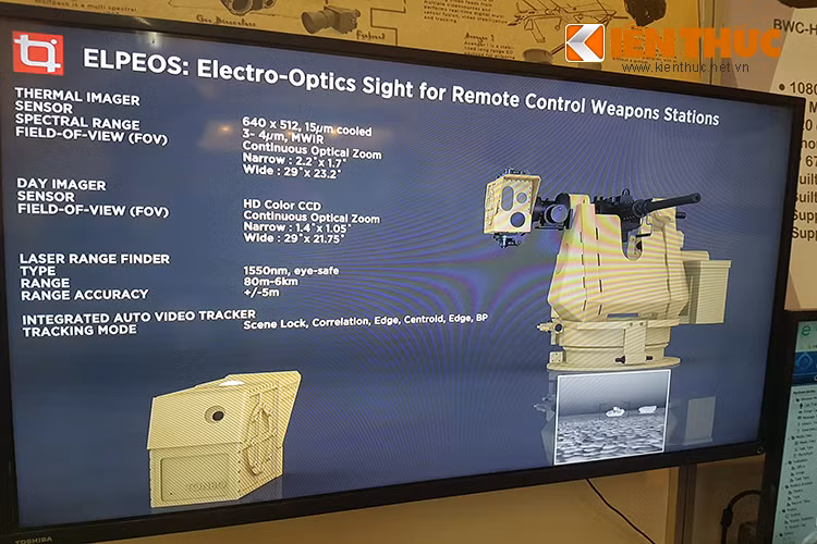 Hình ảnh hệ thống vũ khí chiến đấu tự động với súng máy 12.7mm thuộc một gói giải pháp nâng cấp các mẫu vũ khí bộ binh được công ty công nghệ Tonbo Imaging giới thiệu tại Triển lãm Quốc tế về An ninh 2017. Tonbo Imaging là công ty chuyên chế tạo các thiết bị quan sát quang điện tử và cảm biến phục vụ cho mục đích quân sự lẫn dân sự.