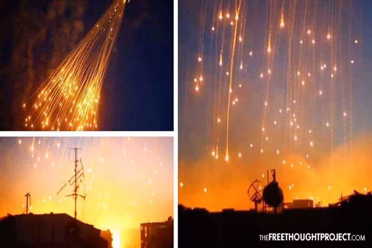 Phốt pho trắng gần như là một loại vũ khí hóa học rất dễ bắt lửa và tự bốc cháy khi tiếp xúc với không khí. Nạn nhân của nó thường bị bỏng da và phổi khi tiếp xúc hay hít phải khói trực tiếp khí từ loại vũ khí này. Bên cạnh đó, phốt pho trắng có thể được sử dụng một loại vũ khí định hướng có phạm vi ảnh hưởng trên diện rộng. Nguồn ảnh: thestorm.com.