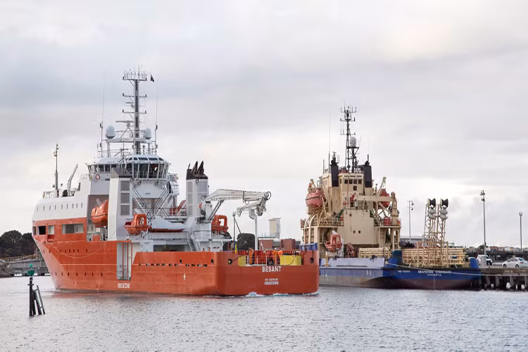 Hình ảnh bộ đôi Seahorse Standard và MV Besant tại một bến cảng của Hải quân Australia. Nguồn ảnh: Navy Daily