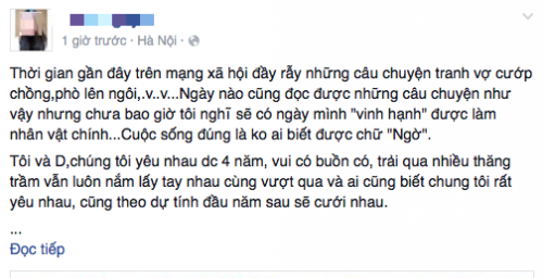 Tâm thư rất dài của T.N. tố cáo kẻ thứ 3 chen vào tình cảm của cô.