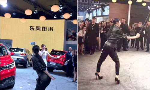 Tuy nhiên, ngay sau sự kiện, hình ảnh của Phạm Băng Băng được cư dân mạng lan truyền nhiều nhất chính là dáng đứng chụp ảnh kém duyên và buồn cười. Có vẻ như đôi giày quá cao đã khiến nữ diễn viên xinh đẹp khó chọn được dáng đứng thoải mái.