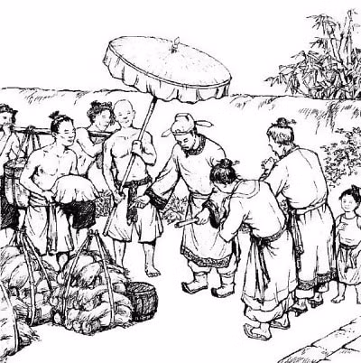 Nguyễn Trật thương yêu dân chúng. (Tranh minh họa của họa sĩ Đức Hòa trong bộ “Lịch sử Việt Nam bằng tranh” – Sử dụng dưới sự đồng ý của tác giả).