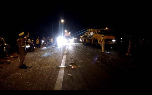 Hiện trường vụ tai nạn - Ảnh: Trung Anh/TTO