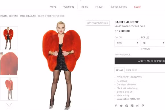 Chiếc áo kỳ lạ thuộc về thương hiệu Saint Laurent, với giá lên đến 12.500 euro (tương đương 320 triệu đồng). Ảnh: Dailymail.