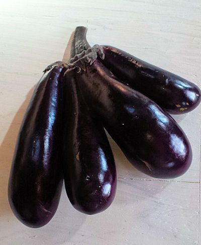 Qủa cà tím biến đổi gen như bị sinh ba. Ảnh: Flick.
