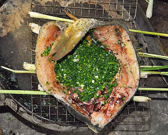 Sơn La lại có món ngon đặc sản Pa pỉnh tộp được chế biến từ cá suối. Món ăn này sau khi nướng chín thì miếng cá vàng đều, tỏa mùi thơm cay cay của mắc khén, vị béo ngọt của cá, vị cay của các loại gia vị nơi đầu lưỡi khiến du khách ăn một lần mà nhớ mãi.