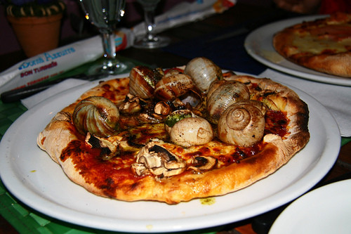 Pizza ốc sên. Ảnh: Dailymean.