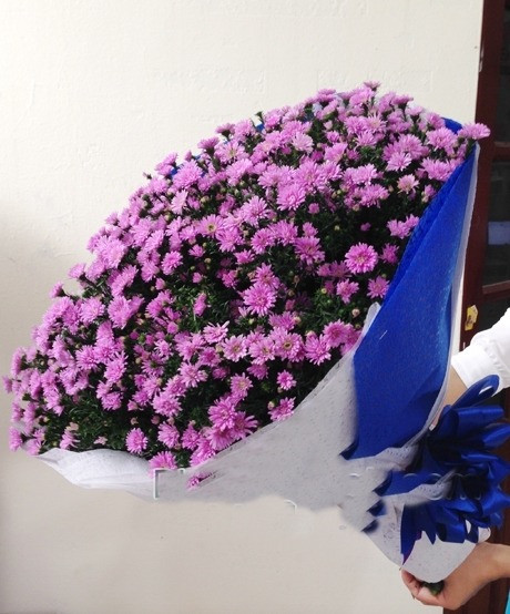 Với hai màu tím, trắng là chỉ đạo những bó hoa thạch thảo lớn nhưng đủ tinh tế và ngọt ngào để chinh phục các nàng.