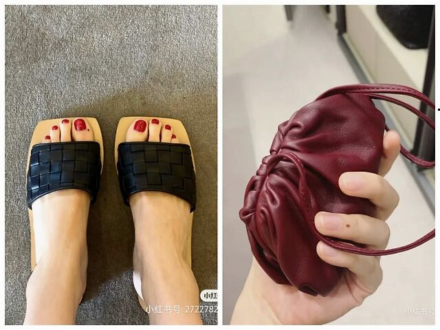 Rồi cả phụ kiện của BV, chiếc ví 6000 - 7000 NDT (20 - 23 triệu VNĐ) và đôi dép 5000 NDT (16,5 triệu VNĐ).