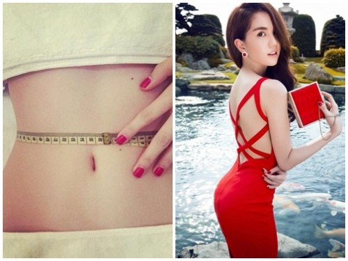 Trên trang facebook cá nhân không hiếm lần Ngọc Trinh “cố ý” để lộ vòng eo đáng ngưỡng mộ này. Ngắm Ngọc Trinh khoe eo, nhiều người cho rằng "nữ hoàng nội y" đứng vị trí đầu bảng người đẹp có vòng eo nhỏ nhất trong làng giải trí Việt.