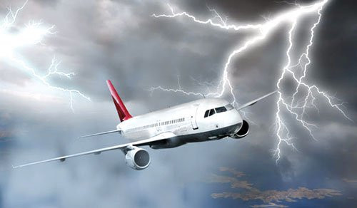 Ngay từ những năm 1930, máy bay đã được thiết kế tính năng bảo vệ trước ảnh hưởng của việc bị sét đánh. Theo đó, máy bay được thiết kế đảm bảo tia sét được tán xạ qua các điểm có thiết bị giống anten trên đầu cánh, khiến dòng điện chỉ chạy quanh. Ảnh: Khohoc.tv.