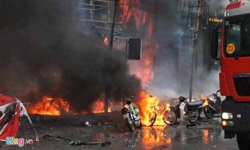 Hiện trường vụ cháy. Ảnh: Zing.