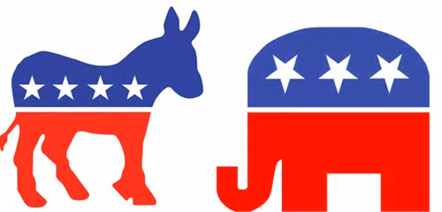 Giai ma bieu tuong cua 2 dang trong bau cu My