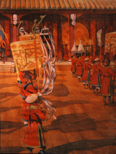 Lực lượng cận vệ hoàng gia ở Hoàng thành Huế.