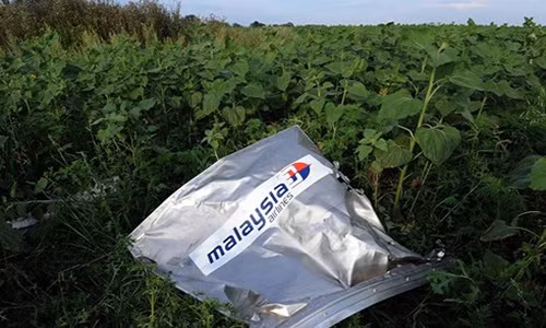 Một phần của chiếc máy bay xấu số MH17.