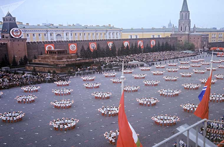 Không khí ngày Quốc tế Lao động ở Moscow ngày 1/5/1973.