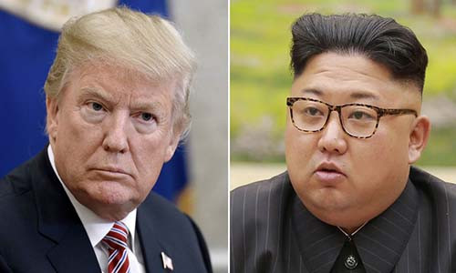Tổng thống Mỹ Donald Trump (trái) và nhà lãnh đạo Triều Tiên Kim Jong Un. Ảnh: Sky.