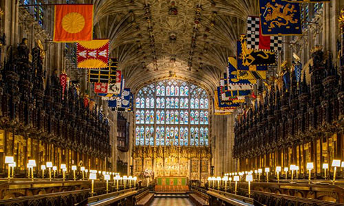 Nhà thờ St George's Chapel trong lâu đài Windsor là nơi sẽ diễn ra đám cưới Hoàng gia của cặp đôi Harry-Markle vào ngày 19/5 tới. (Nguồn ảnh: Reuters)