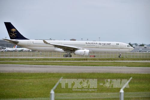 Máy bay Airbus A330 của Hãng hàng không Saudia Airlines tại sân bay ở Toulouse, Pháp.