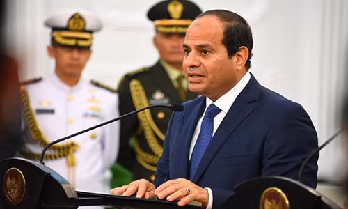 Tổng thống Ai Cập Fattah al-Sisi dàn xếp hạ nhiệt căng thẳng Israel-Palestine. Ảnh: APA.