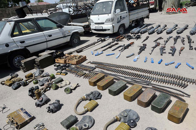“Nhiều thùng đạn dược và một số phương tiện được lực lượng chính phủ Damascus phát hiện trong quá trình tuần tra tại thị trấn Beit Sahem, Babila và Yalda”, phóng viên của SANA đưa tin.
