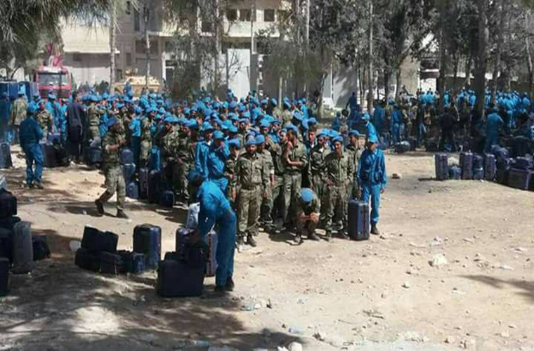 Còn tại Aleppo, Thổ Nhĩ Kỳ đã điều động hơn 700 cảnh sát thuộc lực lượng Cảnh sát Syria Tự do (FSP) do Ankara hậu thuẫn tới thành phố Afrin. Hầu hết họ sẽ được tái triển khai tới các thị trấn và làng mạc khắp thành phố này. Ảnh: SF.